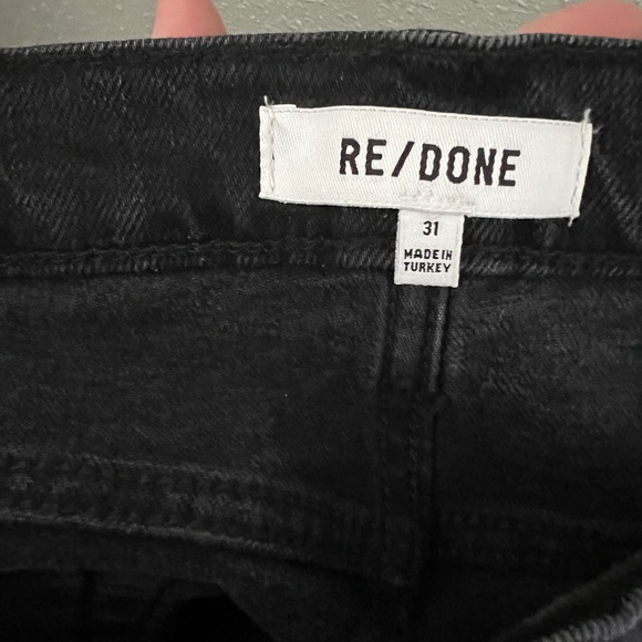 Re/done 90s High-Rise Ankle-Crop Jeans in Stoned Noir Size 31 - Picture 6 of 8